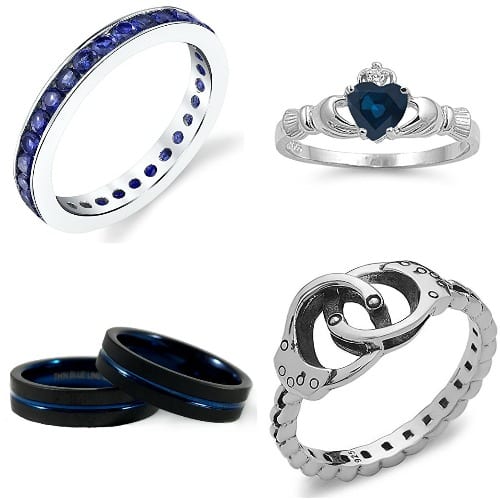 The best police wife jewelry available - these are just the rings!