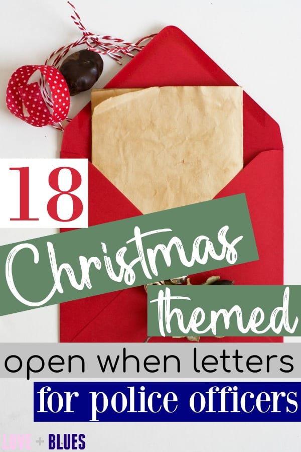 LOVE open when letters! And these are great ideas for Christmas open when letter ideas for my officer this year.  <3