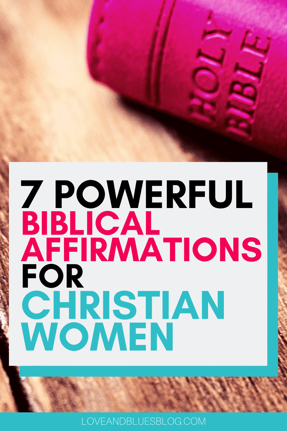 Amazing biblical affirmations based on SCRIPTURE to help strengthen the Christian woman! a MUST read in this day and age!